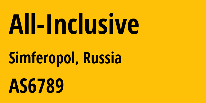 Информация о провайдере All-Inclusive AS6789 CRELCOM LLC: все IP-адреса, network, все айпи-подсети