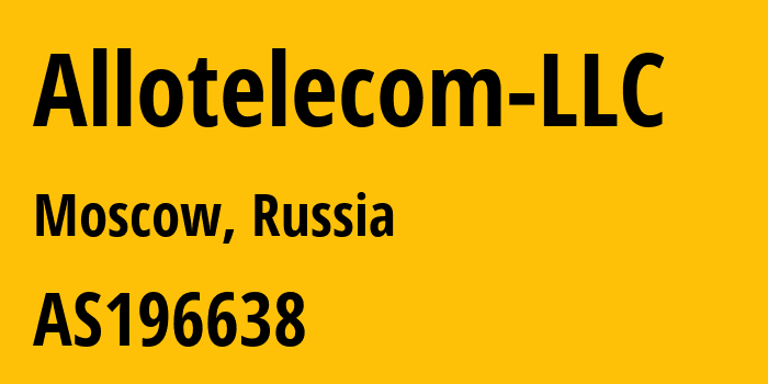 Информация о провайдере Allotelecom-LLC AS196638 Promtelecom: все IP-адреса, network, все айпи-подсети