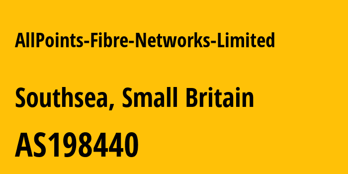 Информация о провайдере AllPoints-Fibre-Networks-Limited AS198440 AllPoints Fibre Networks Limited: все IP-адреса, network, все айпи-подсети