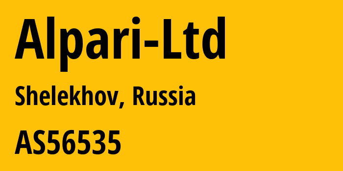 Информация о провайдере Alpari-Ltd AS56535 Alpari Ltd.: все IP-адреса, network, все айпи-подсети