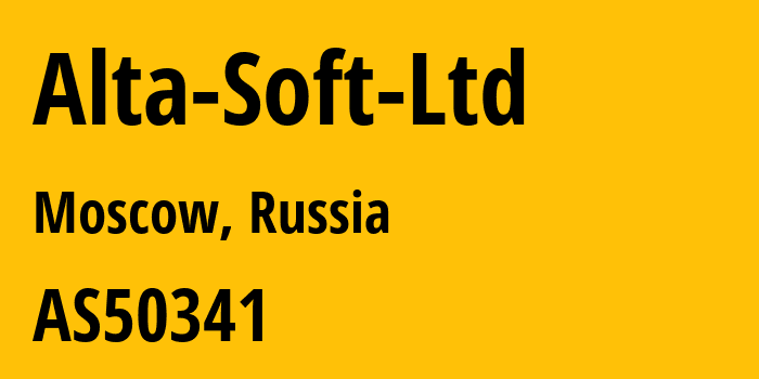 Информация о провайдере Alta-Soft-Ltd AS50341 Alta-Soft Ltd: все IP-адреса, network, все айпи-подсети