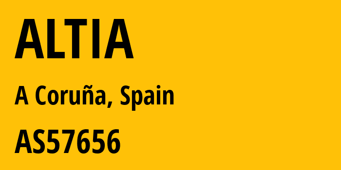 Информация о провайдере ALTIA AS57656 ALTIA CONSULTORES S.A.: все IP-адреса, network, все айпи-подсети