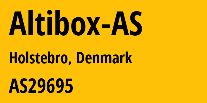 Информация о провайдере Altibox-AS AS29695 Altibox AS: все IP-адреса, network, все айпи-подсети