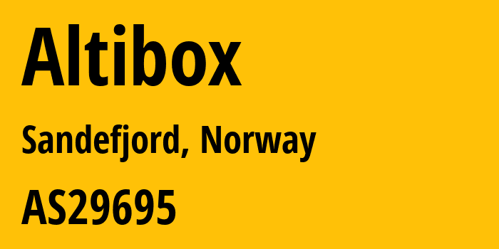 Информация о провайдере Altibox AS29695 Altibox AS: все IP-адреса, network, все айпи-подсети