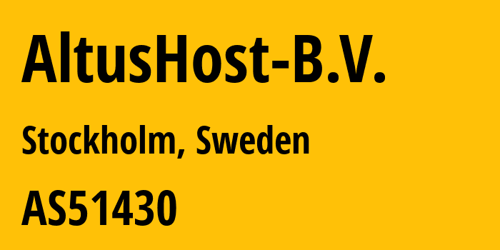 Информация о провайдере AltusHost-B.V. AS51430 AltusHost B.V.: все IP-адреса, network, все айпи-подсети