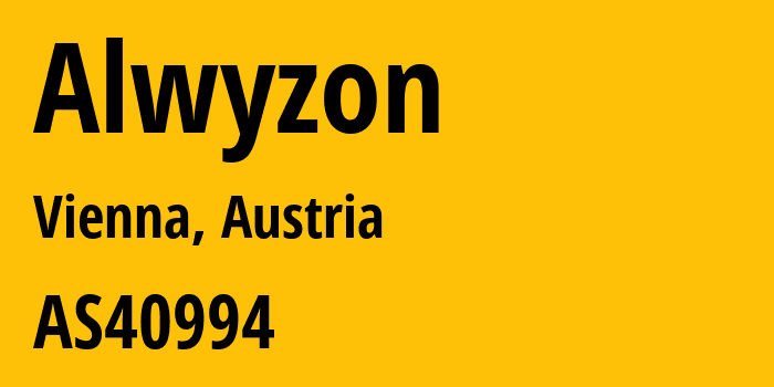 Информация о провайдере Alwyzon AS40994 Hohl IT e.U.: все IP-адреса, network, все айпи-подсети