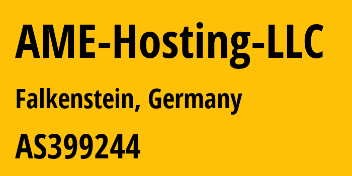 Информация о провайдере AME-Hosting-LLC AS399244 AME Hosting LLC: все IP-адреса, network, все айпи-подсети