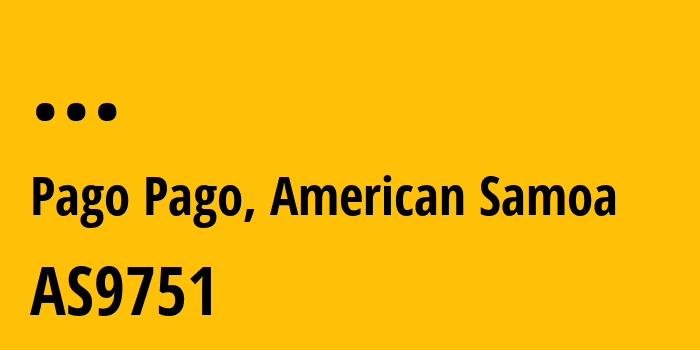 Информация о провайдере American-Soamoa-Telecommunications-Authority AS9751 AMERICAN SAMOA TELECOMMUNICATIONS AUTHORITY: все IP-адреса, network, все айпи-подсети