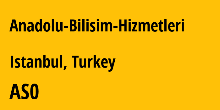 Информация о провайдере Anadolu-Bilisim-Hizmetleri : все IP-адреса, network, все айпи-подсети