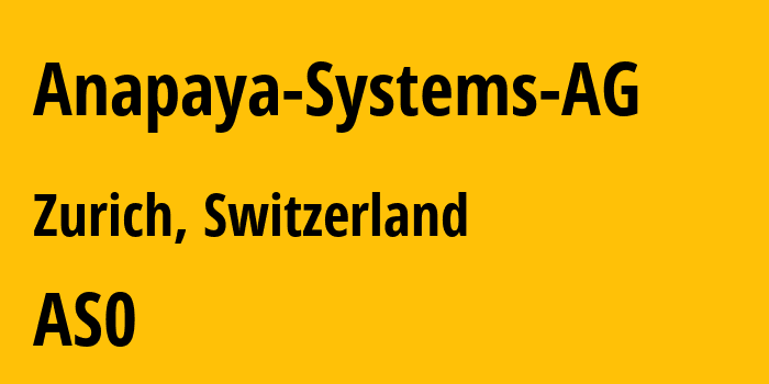 Информация о провайдере Anapaya-Systems-AG : все IP-адреса, network, все айпи-подсети