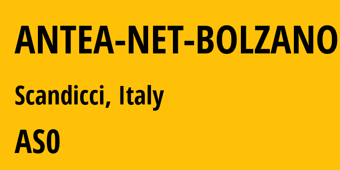 Информация о провайдере ANTEA-NET-BOLZANO : все IP-адреса, network, все айпи-подсети