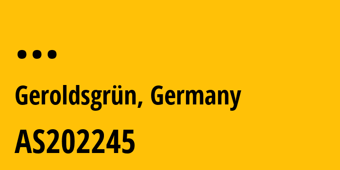 Информация о провайдере Antennen-Interessengemeinschaft-Geroldsgruen-e.V. AS202245 Antennen-Interessengemeinschaft Geroldsgruen e.V.: все IP-адреса, network, все айпи-подсети