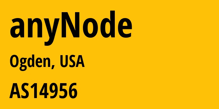 Информация о провайдере anyNode AS14956 RouterHosting LLC: все IP-адреса, network, все айпи-подсети