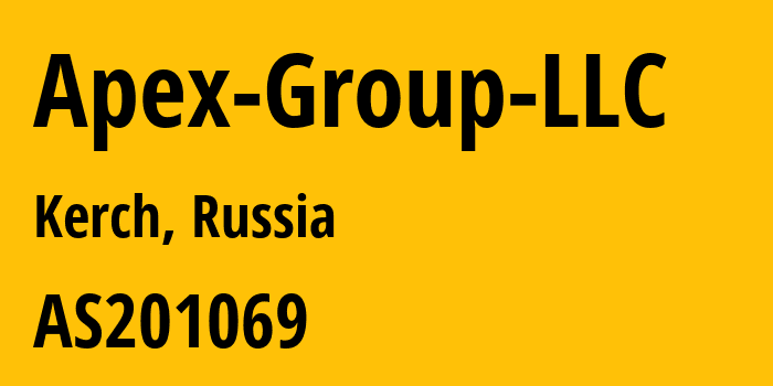 Информация о провайдере Apex-Group-LLC AS201069 Apex Group LLC: все IP-адреса, network, все айпи-подсети