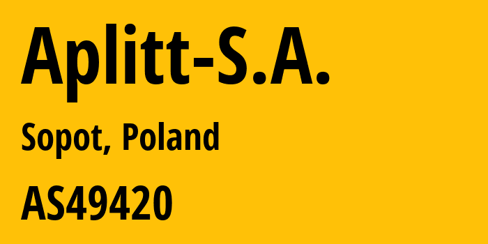 Информация о провайдере Aplitt-S.A. AS49420 Aplitt Sp. z o.o.: все IP-адреса, network, все айпи-подсети