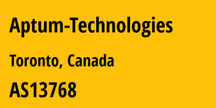 Информация о провайдере Aptum-Technologies AS13768 Aptum Technologies: все IP-адреса, network, все айпи-подсети