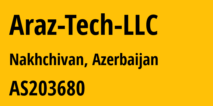 Информация о провайдере Araz-Tech-LLC AS203680 Araz Tech LLC: все IP-адреса, network, все айпи-подсети