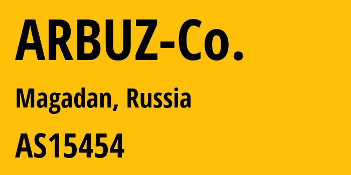 Информация о провайдере ARBUZ-Co. AS15454 ARBUZ Co.Ltd: все IP-адреса, network, все айпи-подсети