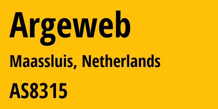 Информация о провайдере Argeweb AS8315 Accenture B. V.: все IP-адреса, network, все айпи-подсети