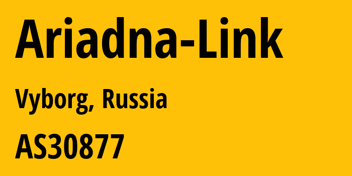 Информация о провайдере Ariadna-Link AS30877 Ariadna-Link CJSC: все IP-адреса, network, все айпи-подсети