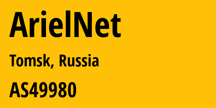 Информация о провайдере ArielNet AS49980 Mihail Juriwitsch Novikov: все IP-адреса, network, все айпи-подсети