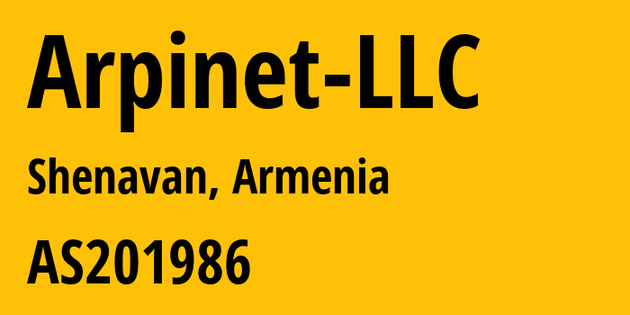 Информация о провайдере Arpinet-LLC AS201986 Arpinet LLC: все IP-адреса, network, все айпи-подсети