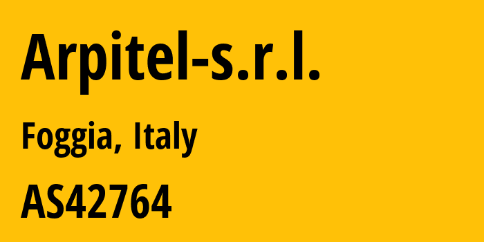 Информация о провайдере Arpitel-s.r.l. AS42764 Arpitel s.r.l.: все IP-адреса, network, все айпи-подсети