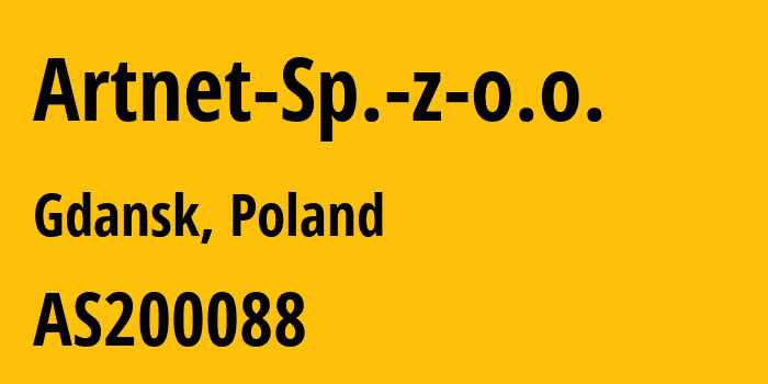 Информация о провайдере Artnet-Sp.-z-o.o. AS200088 Artnet Sp. z o.o.: все IP-адреса, network, все айпи-подсети