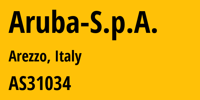 Информация о провайдере Aruba-S.p.A. AS31034 Aruba S.p.A.: все IP-адреса, network, все айпи-подсети