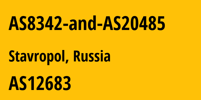 Информация о провайдере AS8342-and-AS20485 AS12683 PJSC Rostelecom: все IP-адреса, network, все айпи-подсети