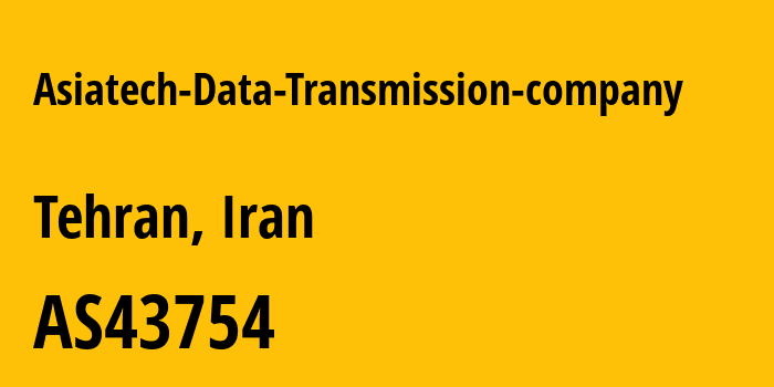 Информация о провайдере Asiatech-Data-Transmission-company AS43754 Asiatech Data Transmission company: все IP-адреса, network, все айпи-подсети