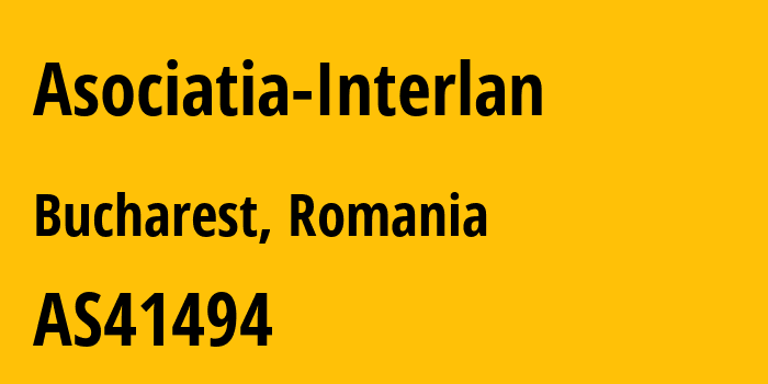 Информация о провайдере Asociatia-Interlan AS41494 Asociatia Interlan: все IP-адреса, network, все айпи-подсети