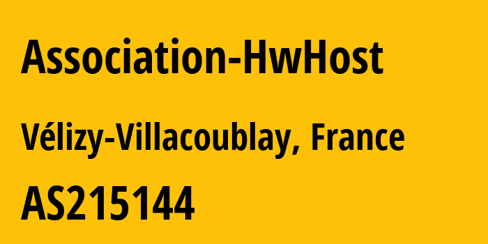 Информация о провайдере Association-HwHost AS215144 Association HwHost: все IP-адреса, network, все айпи-подсети