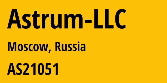 Информация о провайдере Astrum-LLC AS21051 ASTRUM LLC: все IP-адреса, network, все айпи-подсети