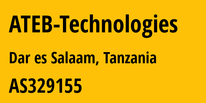 Информация о провайдере ATEB-Technologies AS329155 ATEB TECHNOLOGIES LIMITED: все IP-адреса, network, все айпи-подсети