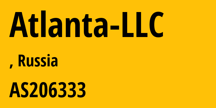 Информация о провайдере Atlanta-LLC AS206333 Atlanta LLC: все IP-адреса, network, все айпи-подсети