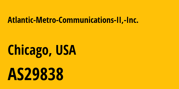 Информация о провайдере Atlantic-Metro-Communications-II,-Inc. AS29838 Atlantic Metro Communications II, Inc.: все IP-адреса, network, все айпи-подсети