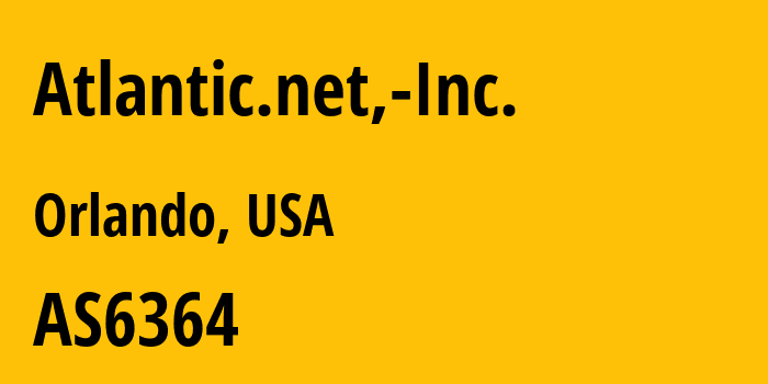 Информация о провайдере Atlantic.net,-Inc. AS6364 Atlantic.net, Inc.: все IP-адреса, network, все айпи-подсети