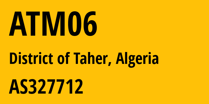 Информация о провайдере ATM06 AS327712 Telecom Algeria: все IP-адреса, network, все айпи-подсети