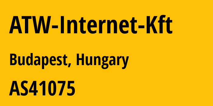 Информация о провайдере ATW-Internet-Kft AS41075 ATW Internet Kft.: все IP-адреса, network, все айпи-подсети