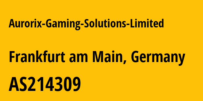 Информация о провайдере Aurorix-Gaming-Solutions-Limited AS214309 Aurorix Gaming Solutions Limited: все IP-адреса, network, все айпи-подсети