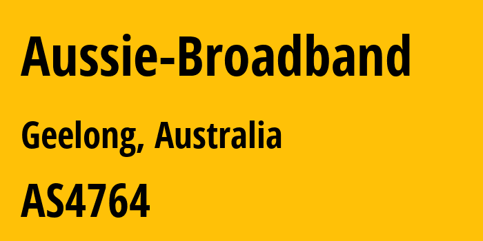 Информация о провайдере Aussie-Broadband AS4764 Aussie Broadband: все IP-адреса, network, все айпи-подсети