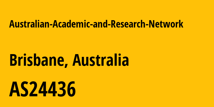 Информация о провайдере Australian-Academic-and-Research-Network AS24436 University of Queensland: все IP-адреса, network, все айпи-подсети