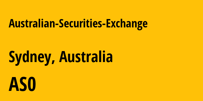 Информация о провайдере Australian-Securities-Exchange : все IP-адреса, network, все айпи-подсети