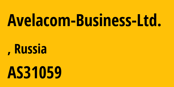 Информация о провайдере Avelacom-Business-Ltd. AS31059 Avelacom Business Ltd.: все IP-адреса, network, все айпи-подсети