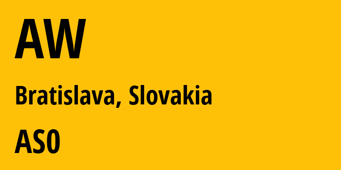 Информация о провайдере AW : все IP-адреса, network, все айпи-подсети