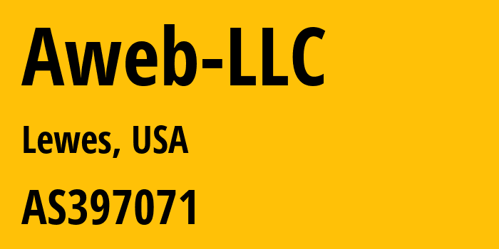 Информация о провайдере Aweb-LLC AS397071 AWEB LLC: все IP-адреса, network, все айпи-подсети