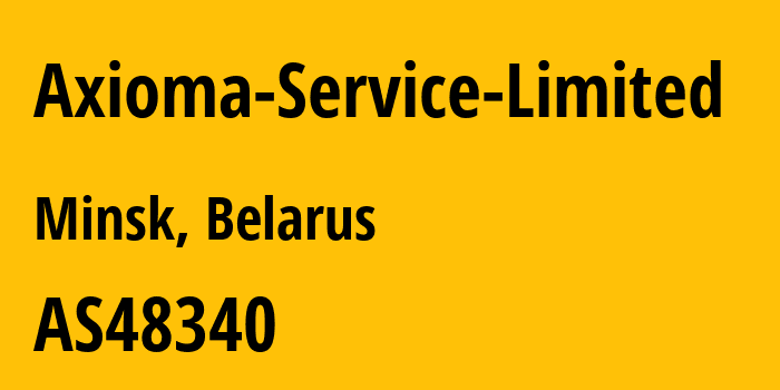 Информация о провайдере Axioma-Service-Limited AS48340 Axioma-Service Limited: все IP-адреса, network, все айпи-подсети