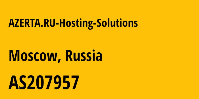 Информация о провайдере AZERTA.RU-Hosting-Solutions AS207957 Sevasteev Artem Nikolaevich: все IP-адреса, network, все айпи-подсети
