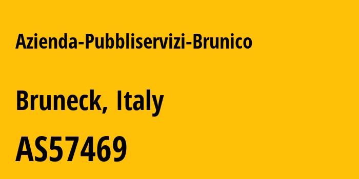 Информация о провайдере Azienda-Pubbliservizi-Brunico AS57469 Azienda Pubbliservizi Brunico: все IP-адреса, network, все айпи-подсети